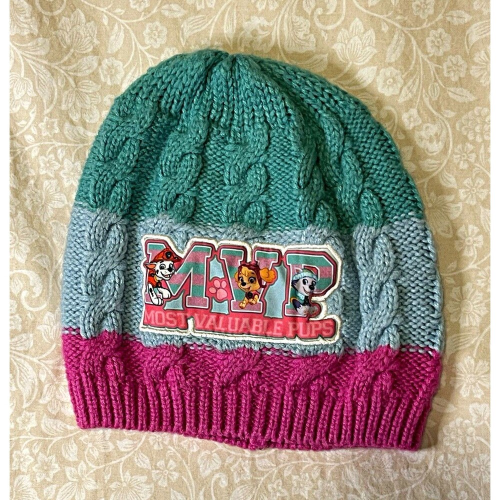 Nickelodeon PAW Patrol Skye Marshall Rubble Knit Beanie Embroidered Stretch